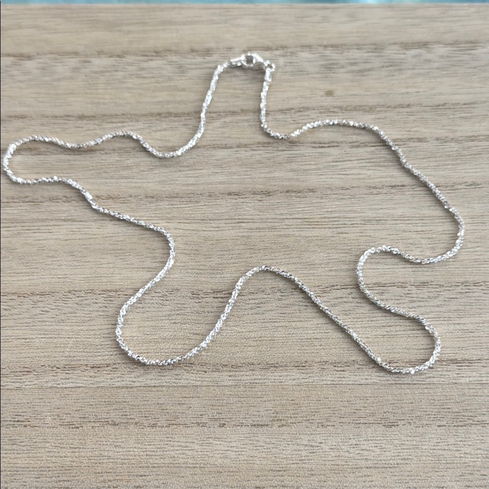 20” Italian Twisted Rock .925 Silver Necklace